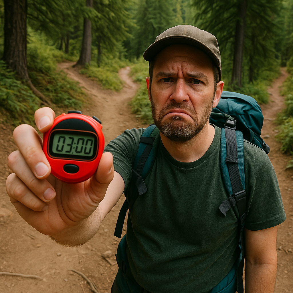 Do a deliberate 3-minute out-and-back to confirm the tread