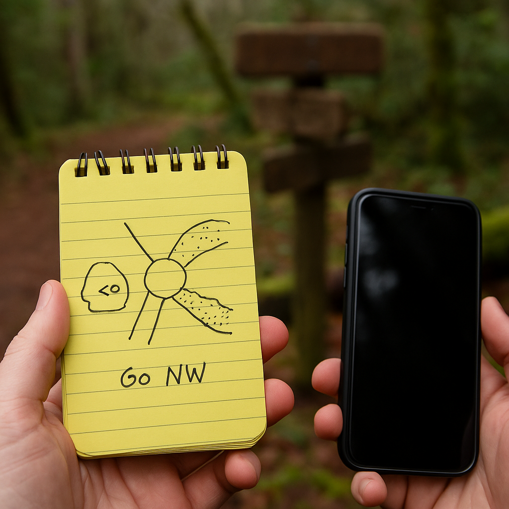 Sketch the junction in your notebook before you touch your phone