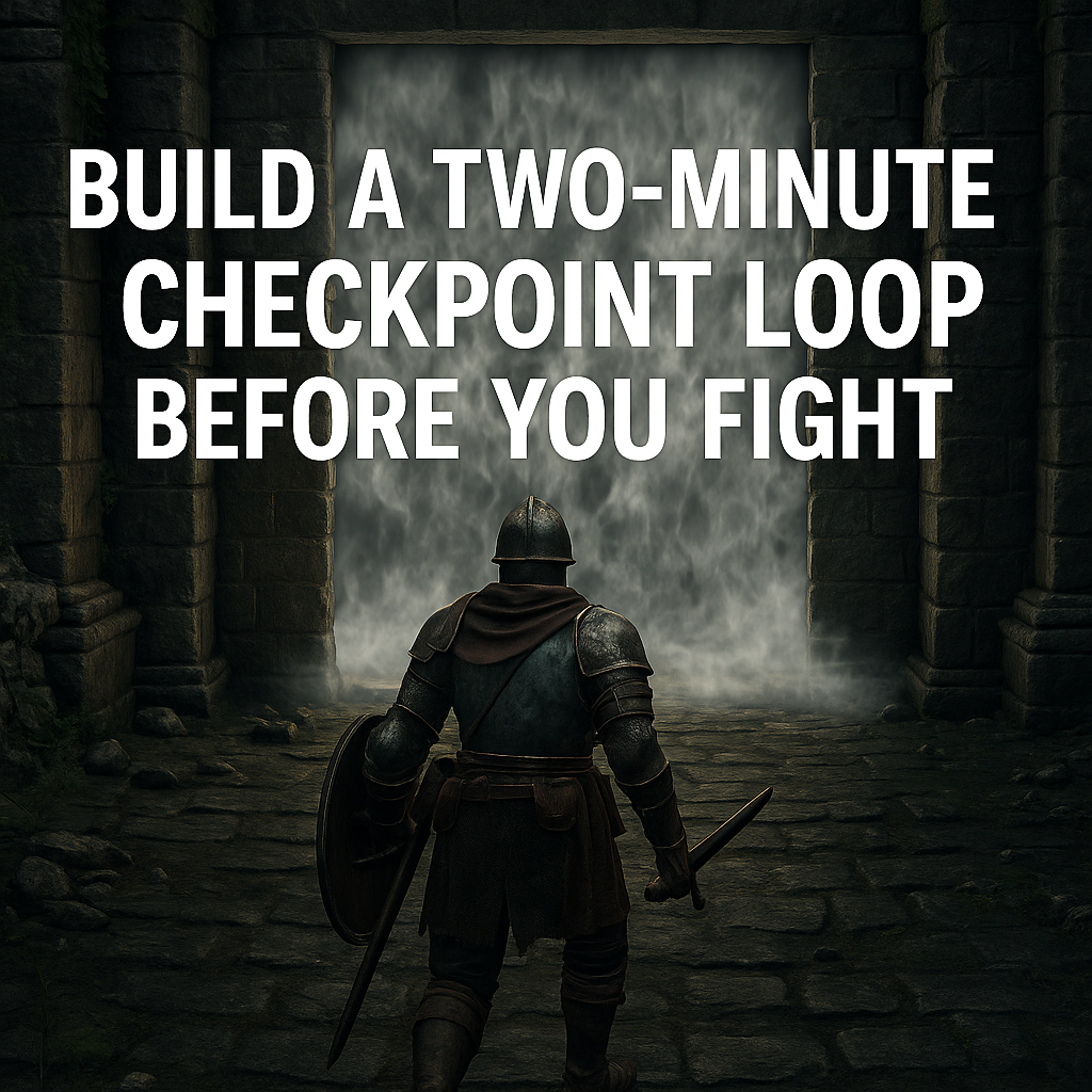 Build a two-minute checkpoint loop before you fight