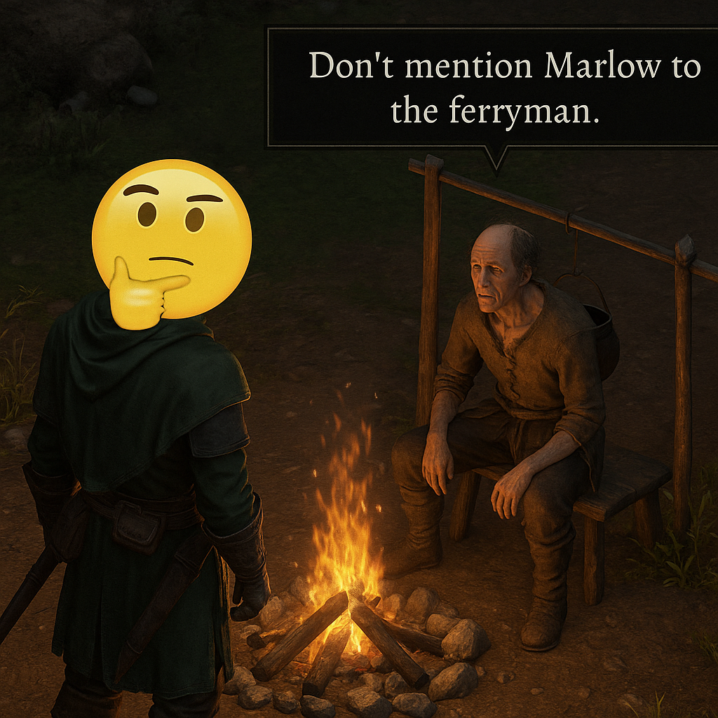 Listen for the NPC line that sounds like a mistake