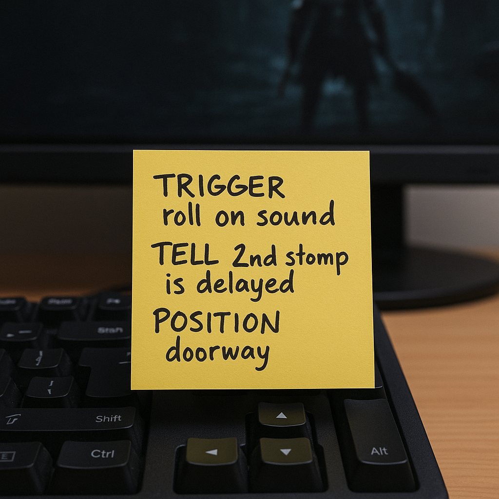 Keep a three-slot death log (no paragraphs allowed)