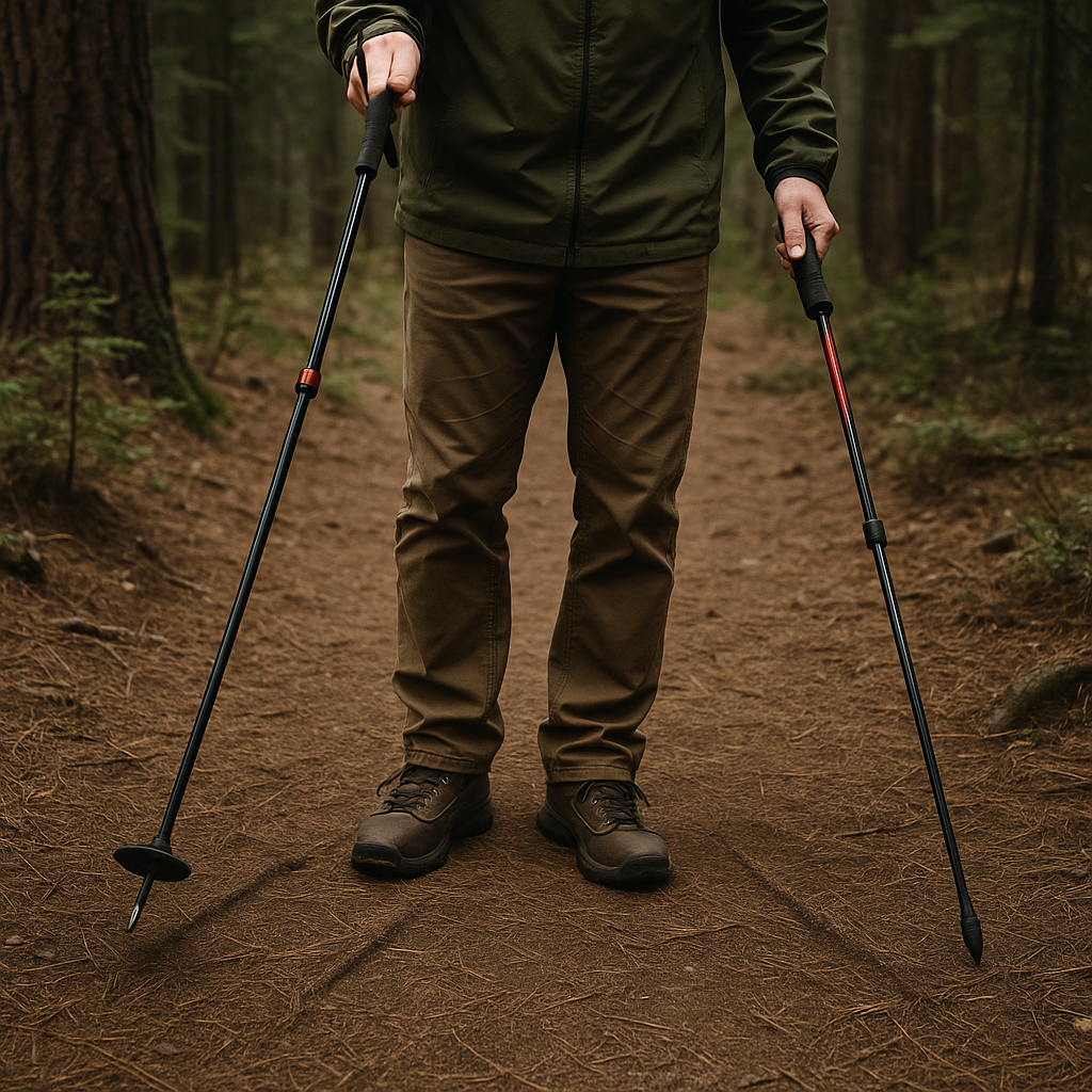 Trekking-pole probes to find the hidden tread