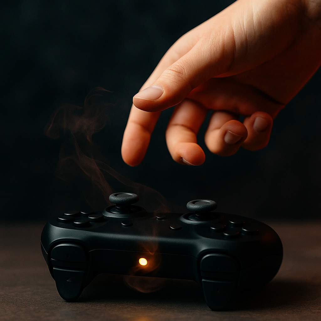Use controller vibration as a "stop mashing" cue