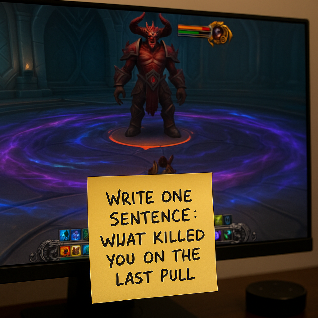 Write one sentence: what killed you on the last pull