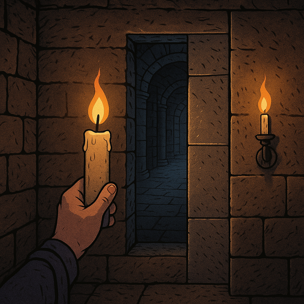 Turn off the lights and let candles betray fake walls