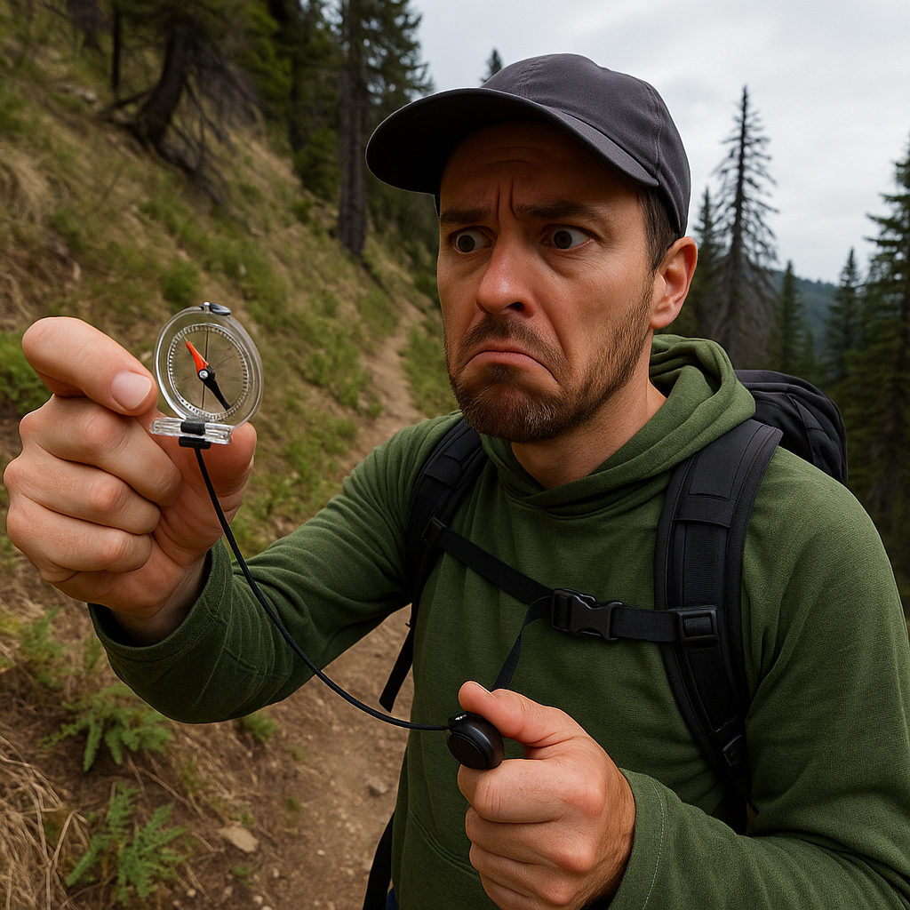 Use a leash line: a short bearing you can hold on a sidehill