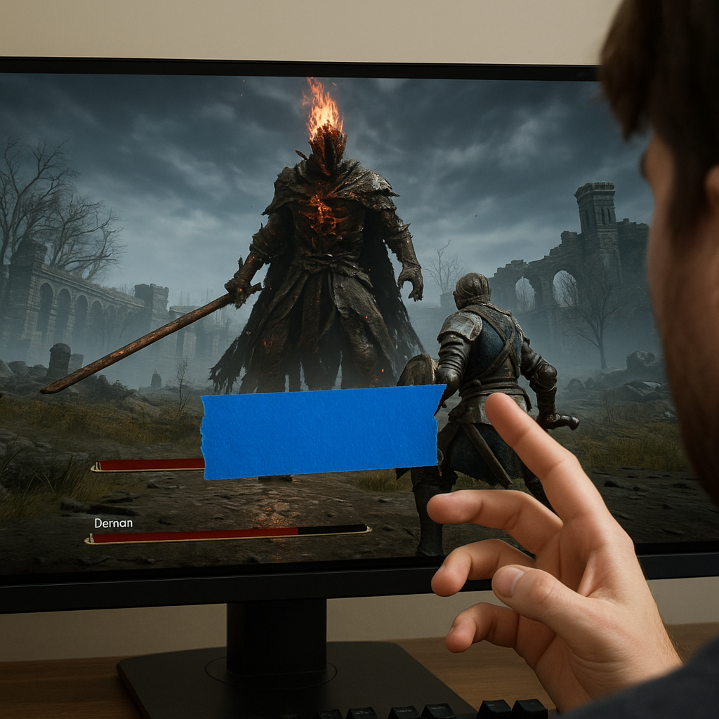 Cover the HUD, then earn it back