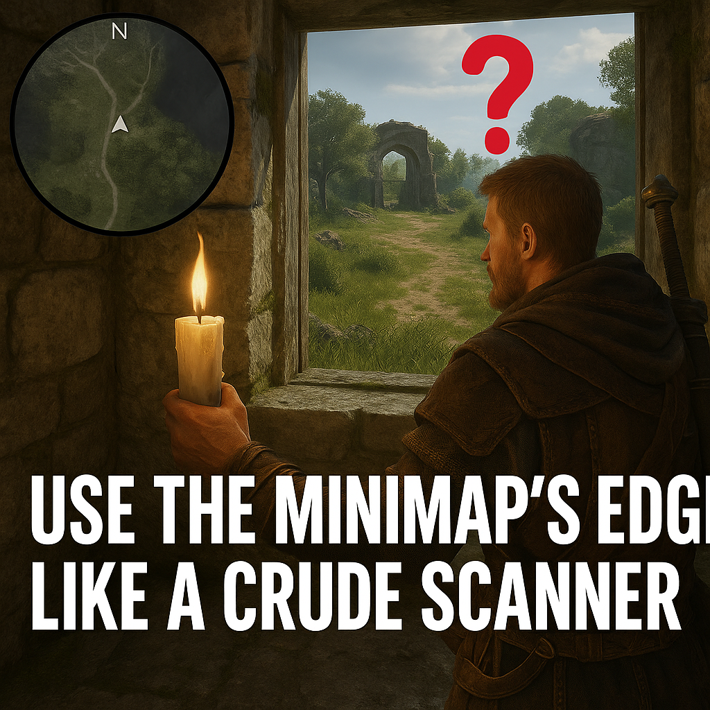 Use the minimap's edge as a metal detector (seriously)